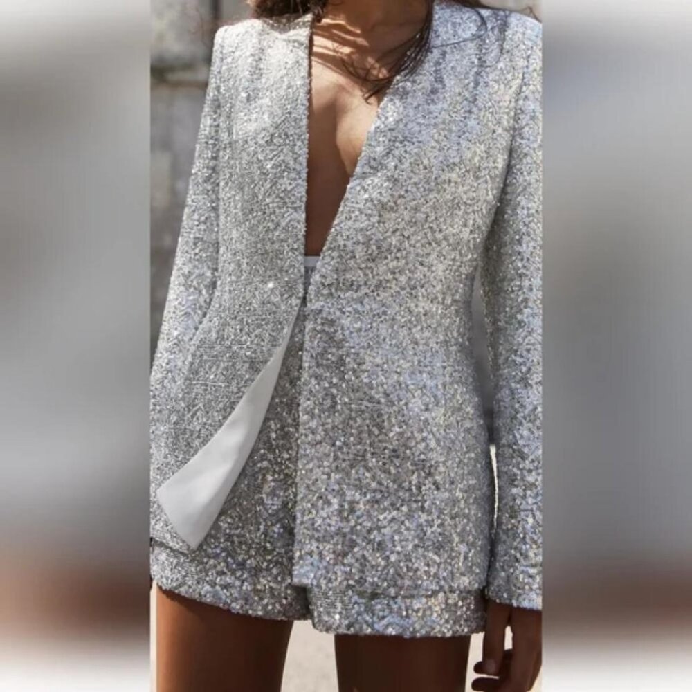 ZARA SEQUINED BLAZER